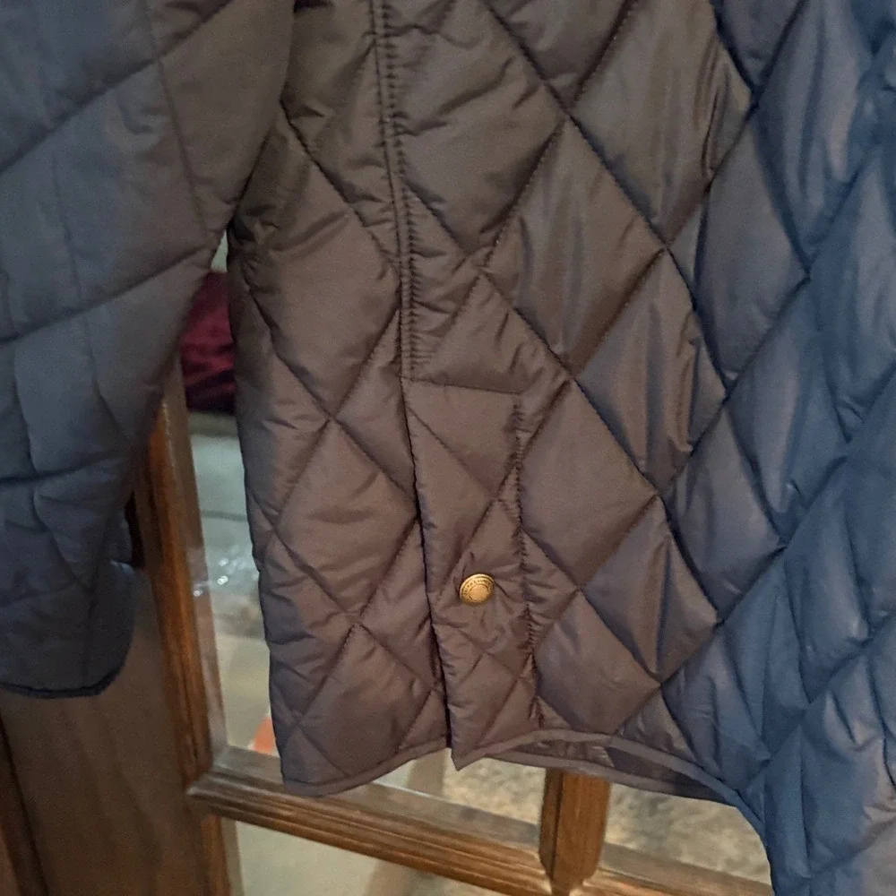 Polo Ralph Lauren Mens Quilted Barn Jacket Navy Blue Corduroy Trim 3XB Big Tall